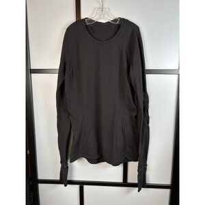 Lululemon Runderful Long Sleeve Black Top  Woman's Size 6